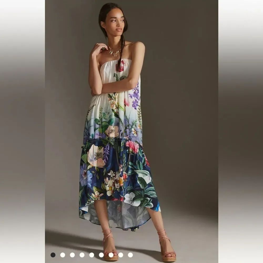Anthropologie Strapless Maxi Dress